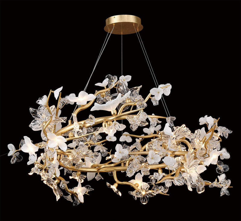 Lib & Co. 12339-028 LED Chandelier, Gold leaf