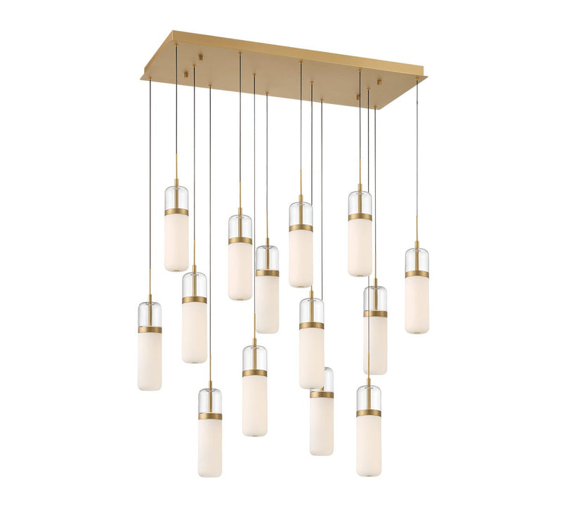 Lib & Co. 10227-030 LED Chandelier, Painted Antique Brass