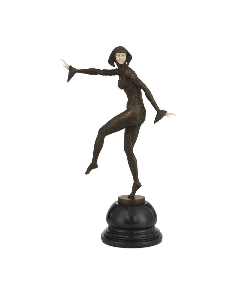 Currey and Company 1200-1081 Sculpture, Black/Cream