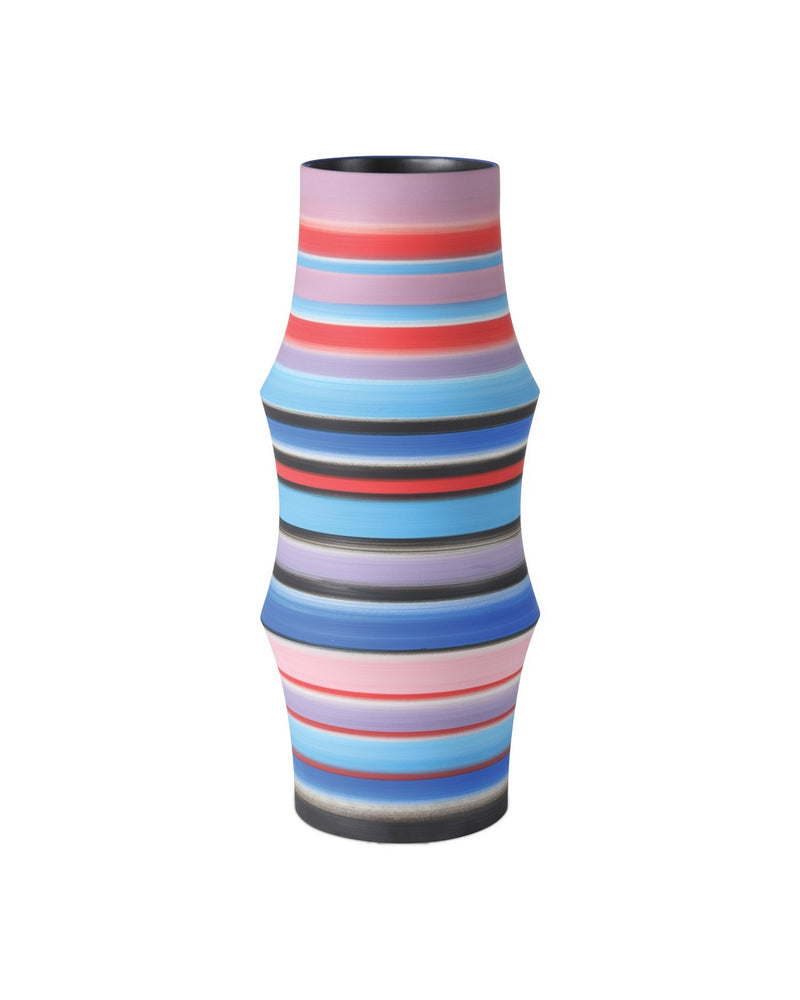 Currey and Company 1200-1098 Vase, Blue/Pink/Red