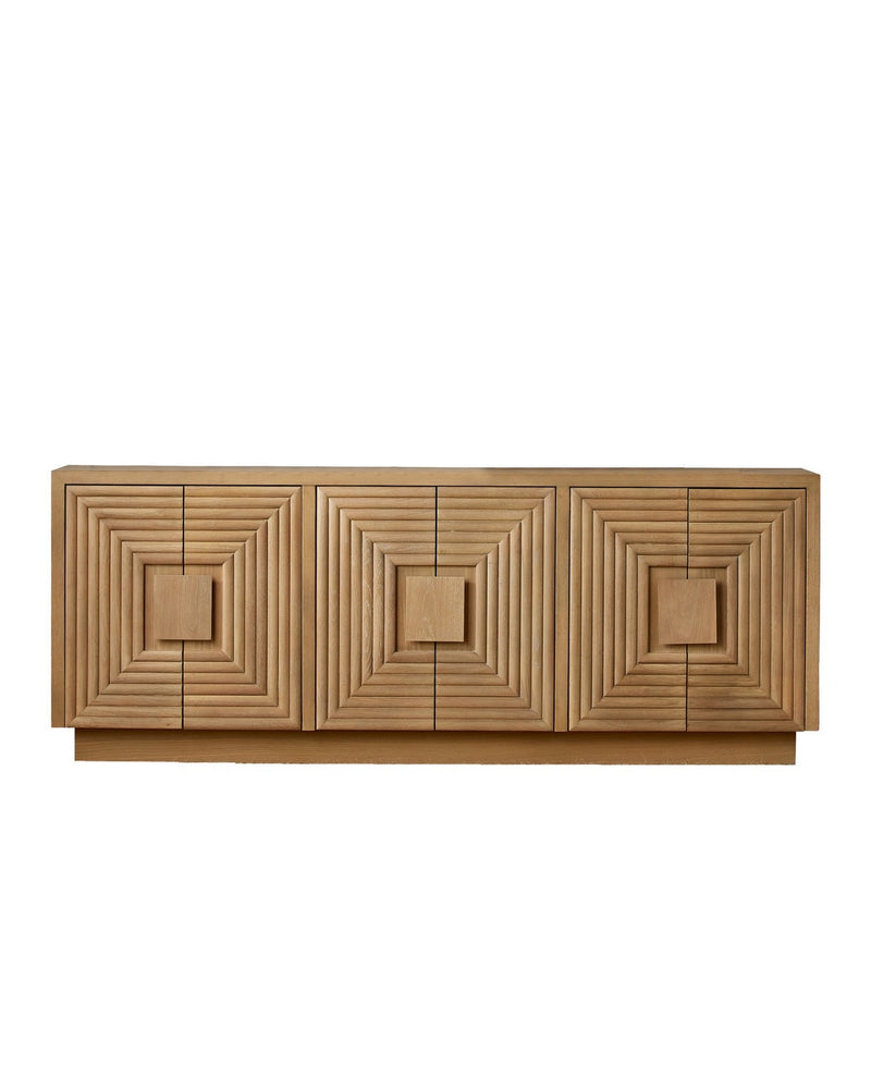 Currey and Company 3000-0336 Credenza, Washed Oak