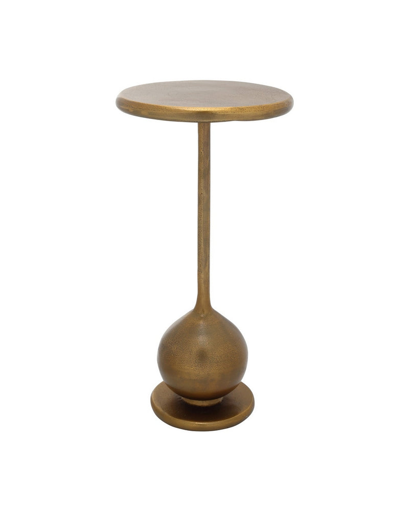 Currey and Company 4000-0248 Accent Table, Antique Brass