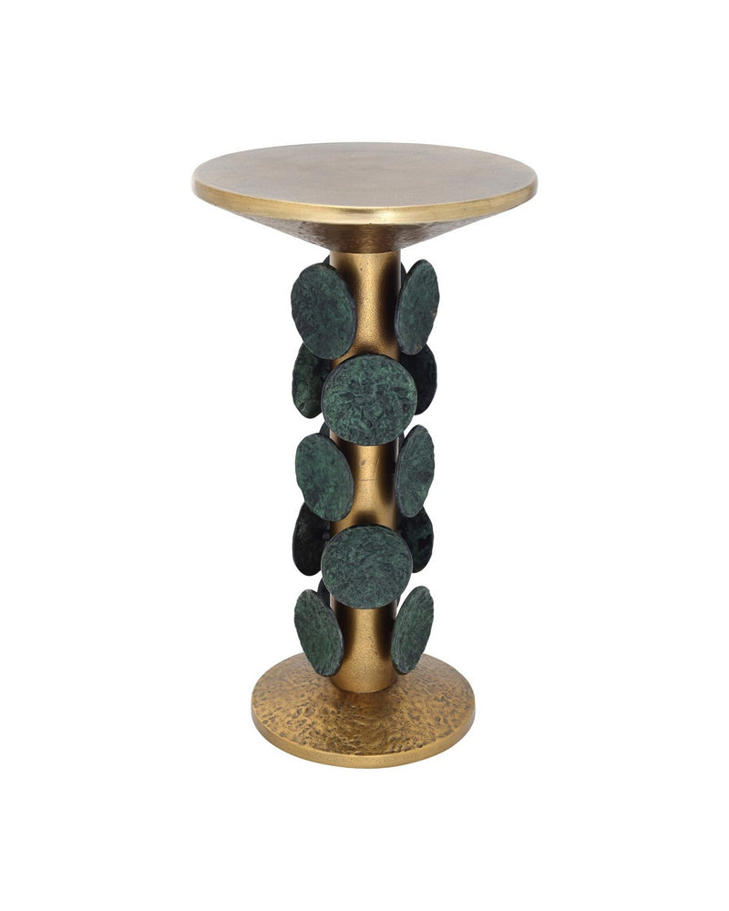 Currey and Company 4000-0249 Accent Table, Antique Brass/Patina Brass