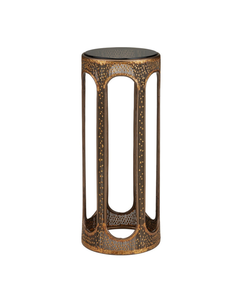 Currey and Company 4000-0251 Accent Table, Coffee Bronze/Smoke