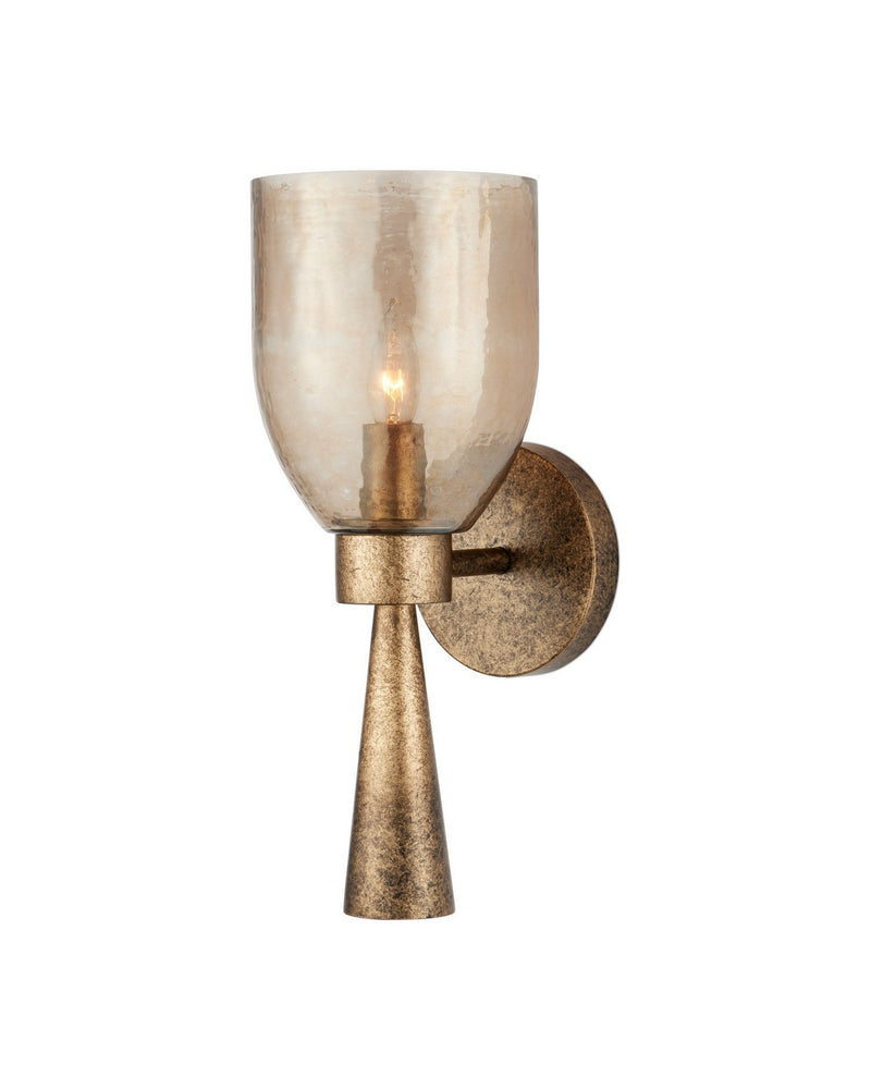 Currey and Company 5000-0293 One Light Wall Sconce, Copper Brown/Gold Ombre