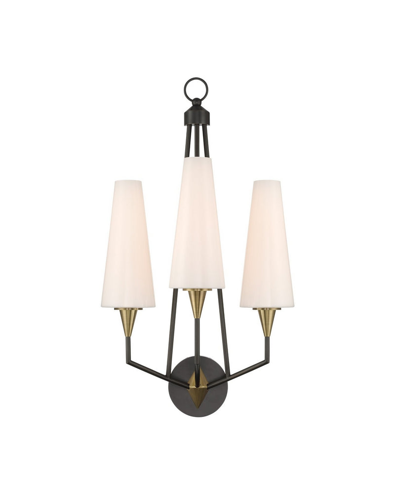 Currey and Company 5000-0303 LED Wall Sconce, Polished Antique Brass/Oil Rubbed Bronze