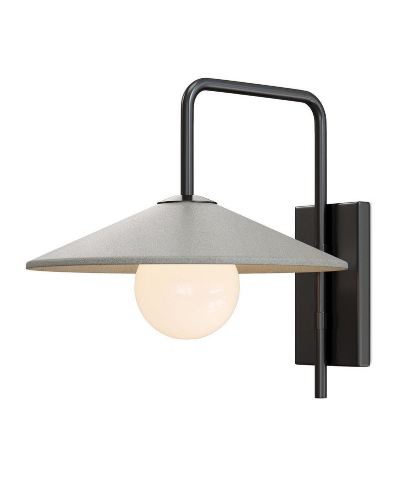 Currey and Company 5500-0058 One Light Wall Sconce, Natural/Black/Frosted White