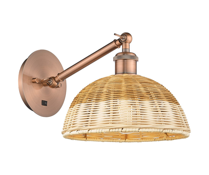 Innovations 317-1W-AC-NBD2-9-NAT One Light Wall Sconce, Antique Copper