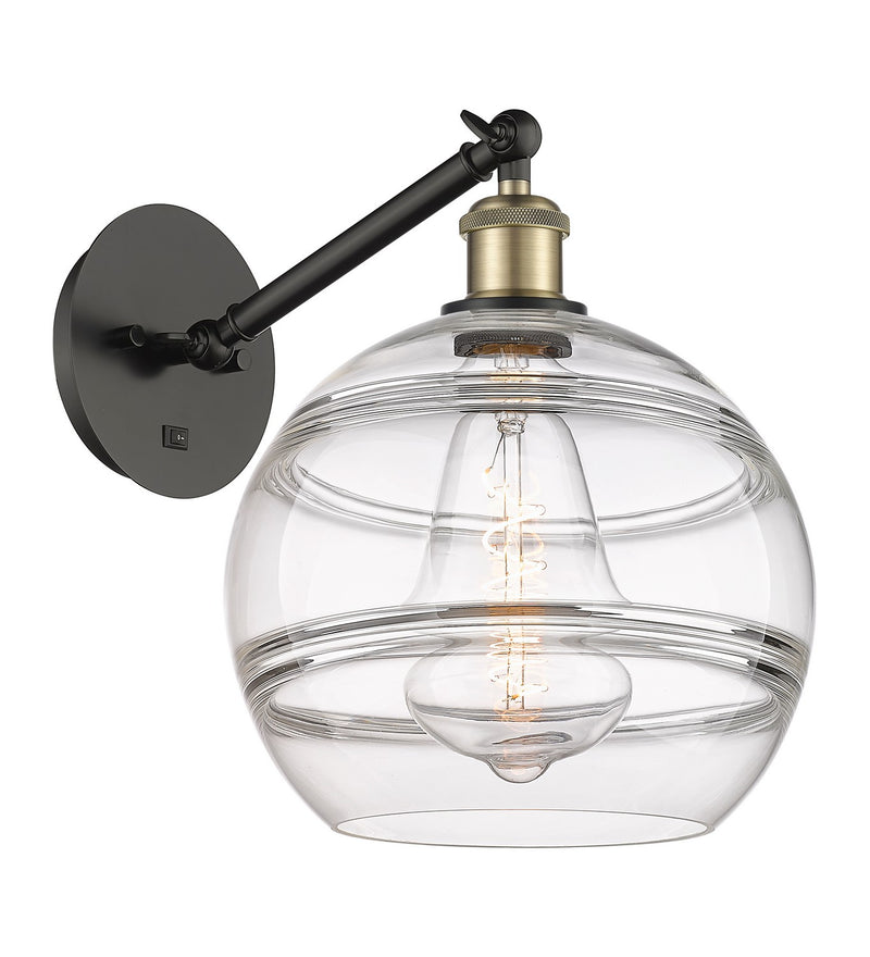 Innovations 317-1W-BAB-G556-10CL One Light Wall Sconce, Black Antique Brass
