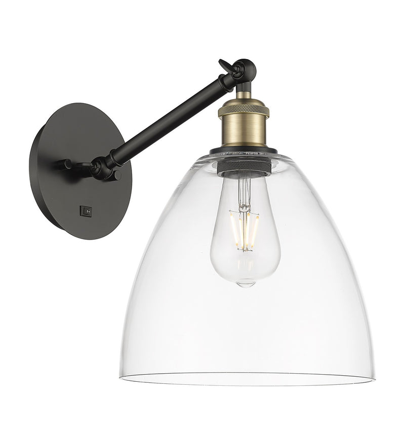 Innovations 317-1W-BAB-GBD-92 One Light Wall Sconce, Black Antique Brass