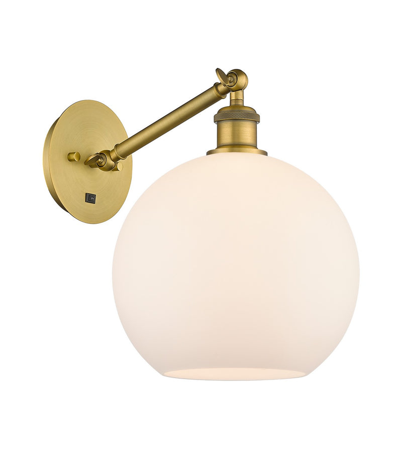Innovations 317-1W-BB-G121-10 One Light Wall Sconce, Brushed Brass