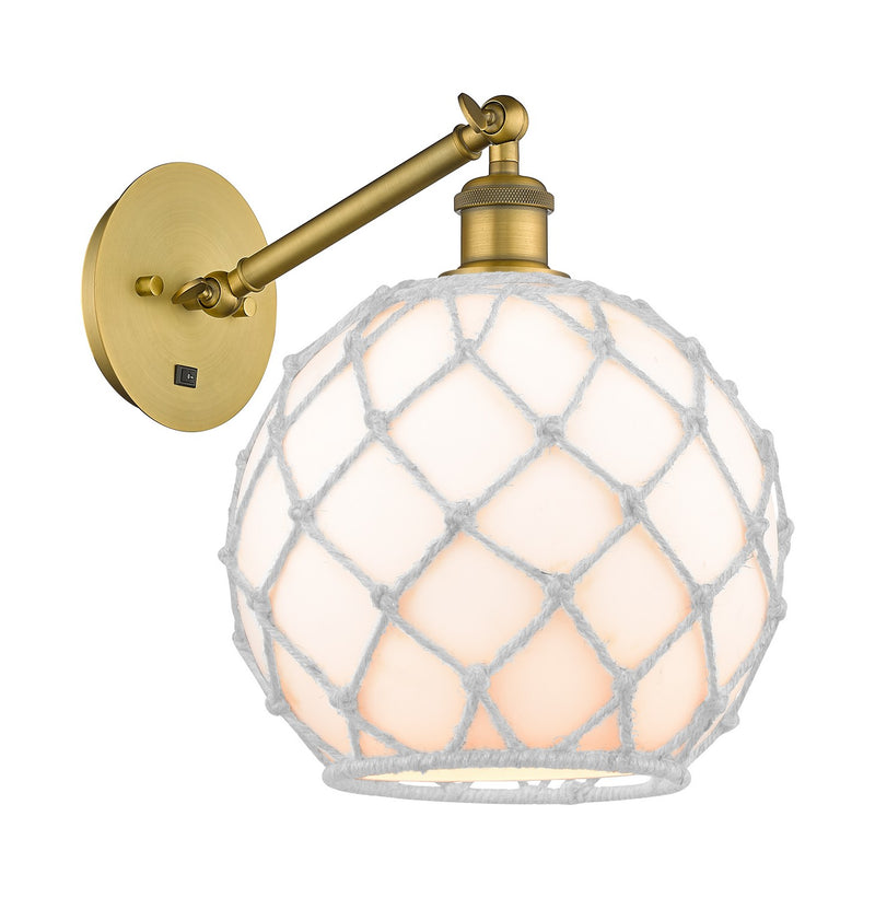 Innovations 317-1W-BB-G121-10RW One Light Wall Sconce, Brushed Brass