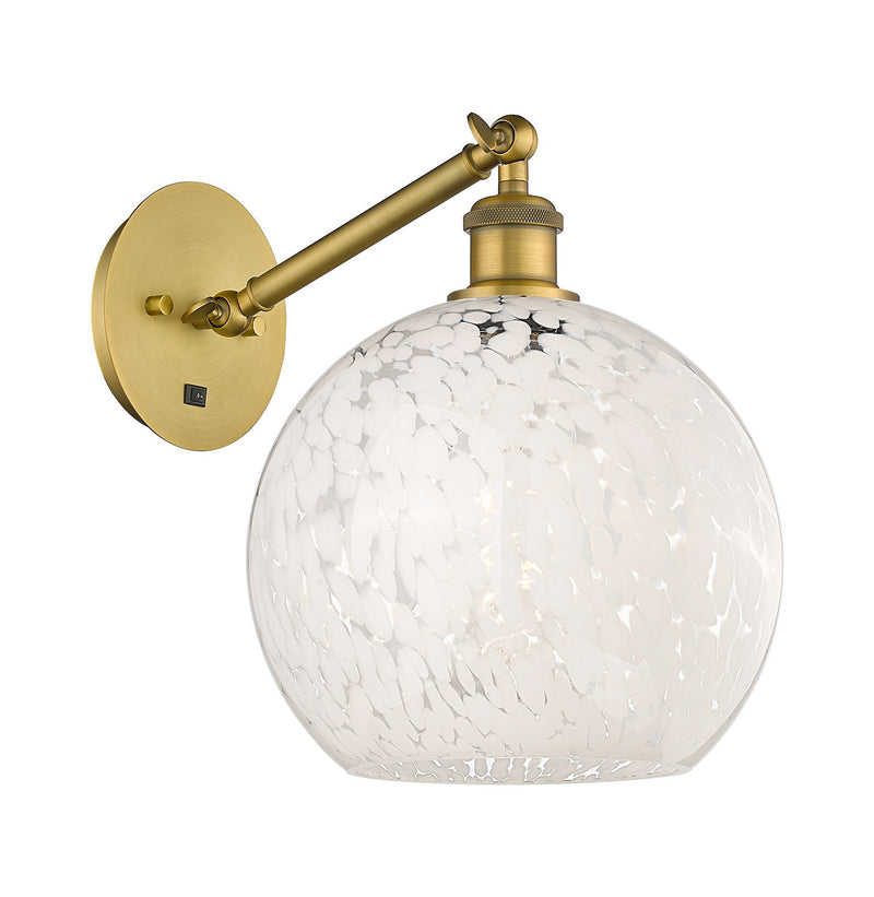 Innovations 317-1W-BB-G1216-10WM One Light Wall Sconce, Brushed Brass
