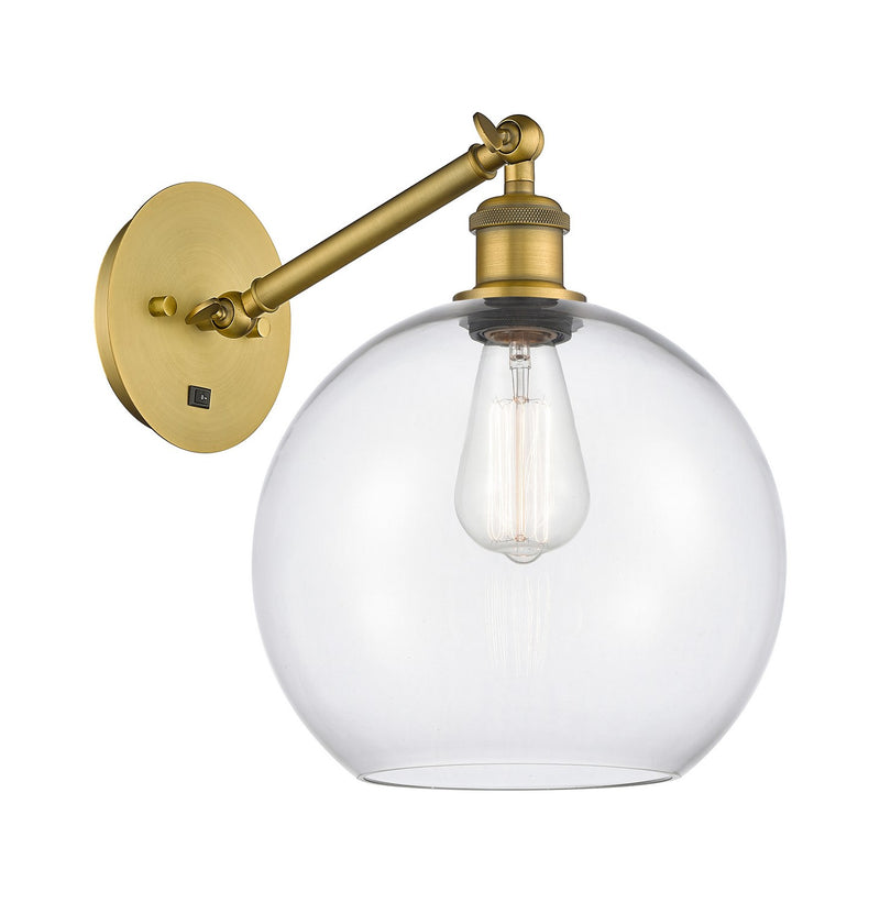 Innovations 317-1W-BB-G122-10 One Light Wall Sconce, Brushed Brass