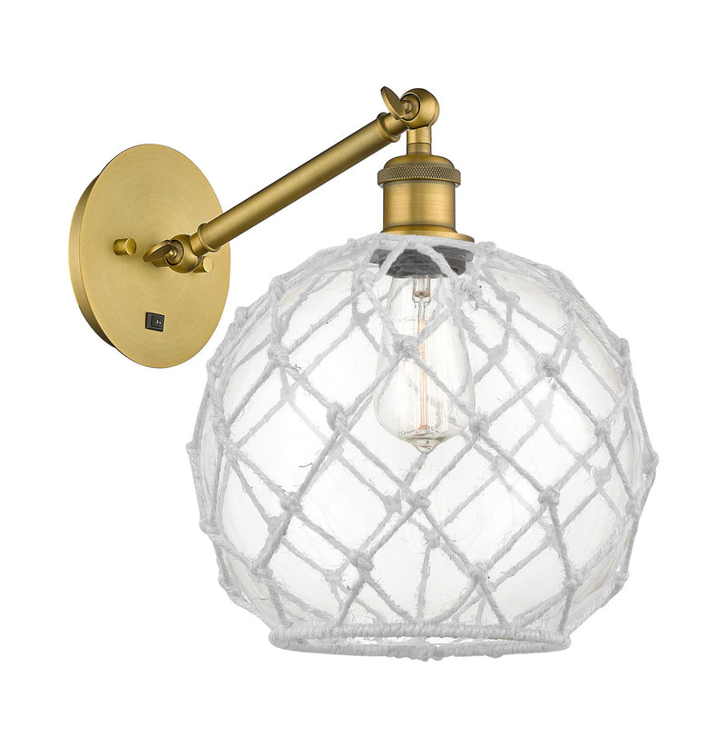 Innovations 317-1W-BB-G122-10RW One Light Wall Sconce, Brushed Brass