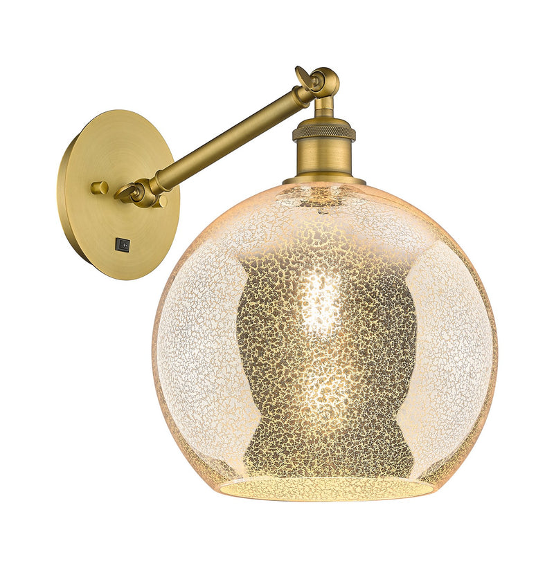 Innovations 317-1W-BB-G128-10 One Light Wall Sconce, Brushed Brass