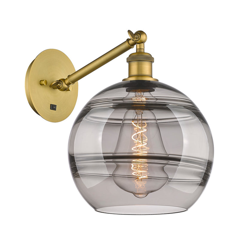 Innovations 317-1W-BB-G556-10SM One Light Wall Sconce, Brushed Brass
