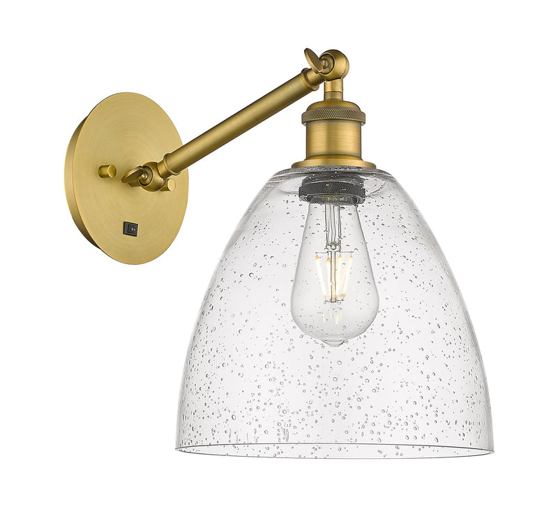 Innovations 317-1W-BB-GBD-94 One Light Wall Sconce, Brushed Brass