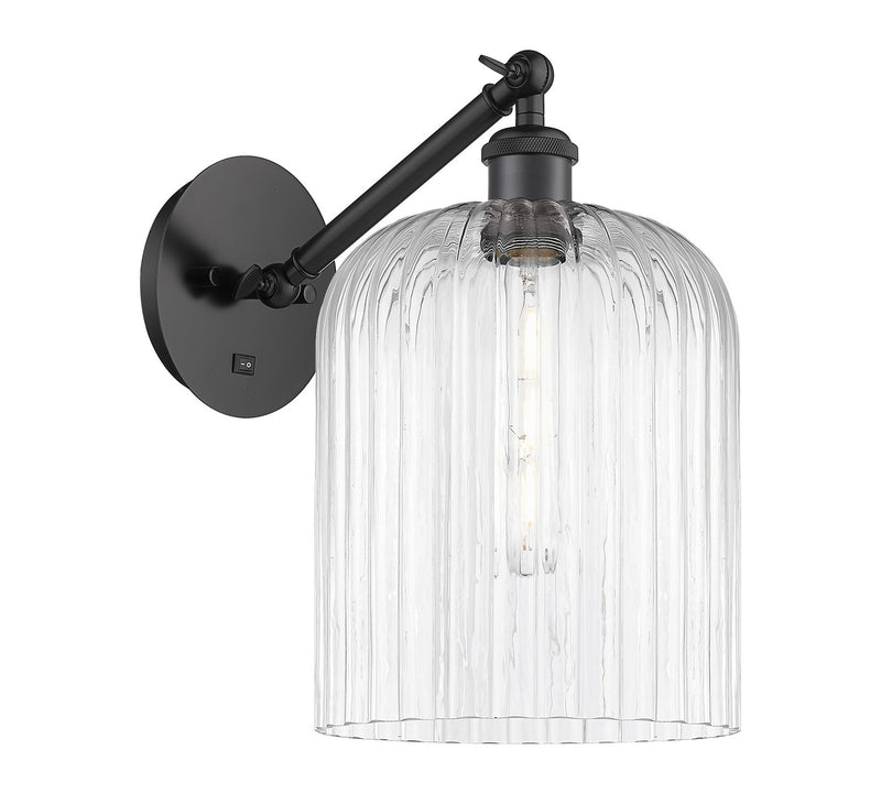 Innovations 317-1W-BK-G559-8CL One Light Wall Sconce, Matte Black