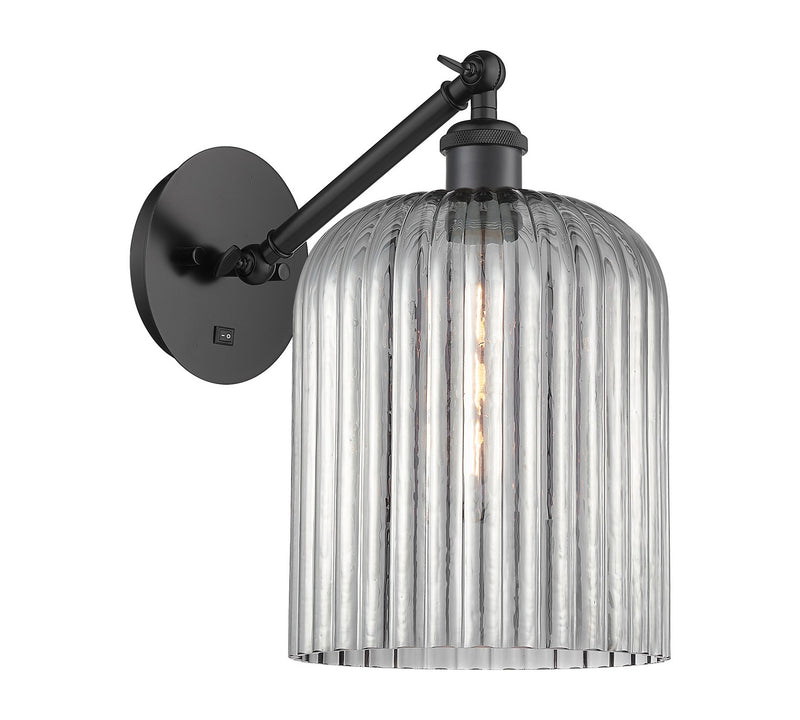 Innovations 317-1W-BK-G559-8SM One Light Wall Sconce, Matte Black