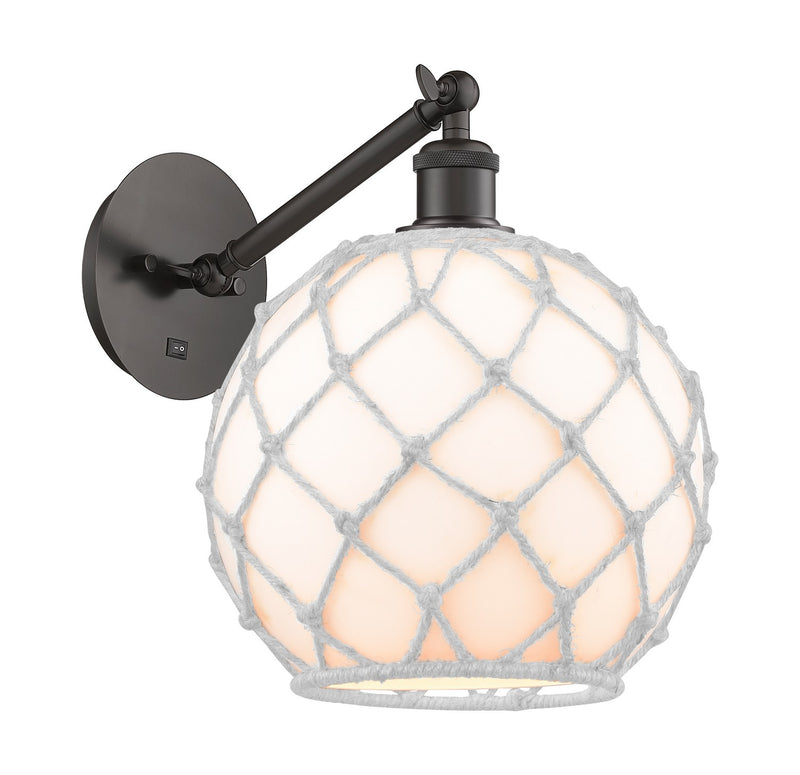 Innovations 317-1W-OB-G121-10RW One Light Wall Sconce, Oil Rubbed Bronze