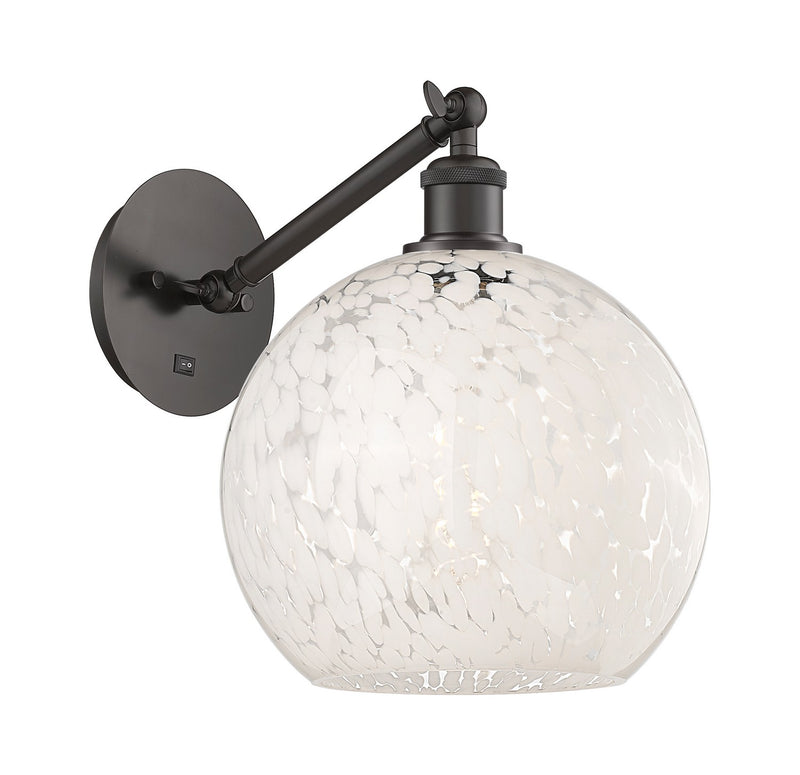 Innovations 317-1W-OB-G1216-10WM One Light Wall Sconce, Oil Rubbed Bronze