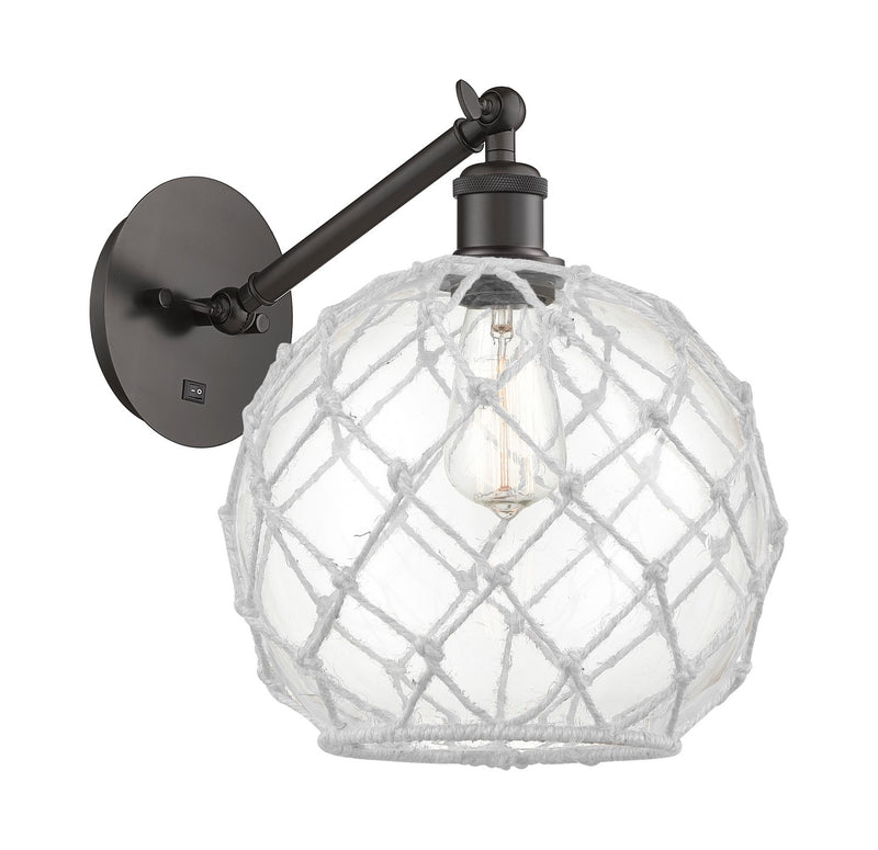 Innovations 317-1W-OB-G122-10RW One Light Wall Sconce, Oil Rubbed Bronze
