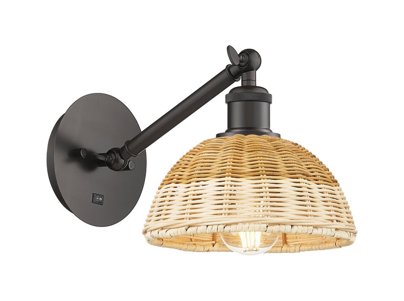Innovations 317-1W-OB-NBD2-75-NAT One Light Wall Sconce, Oil Rubbed Bronze