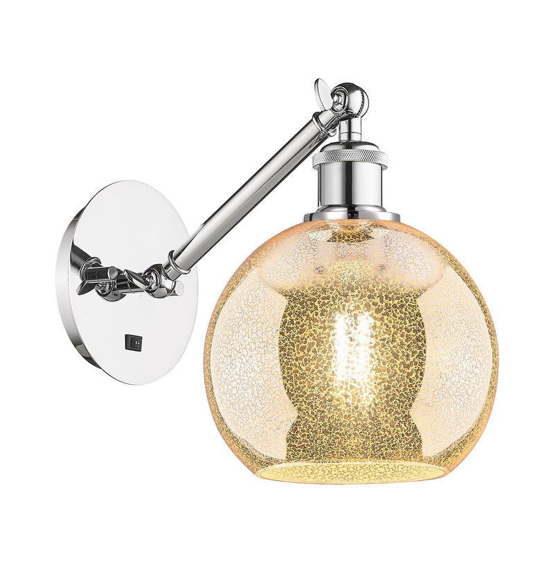 Innovations 317-1W-PC-G128-8 One Light Wall Sconce, Polished Chrome