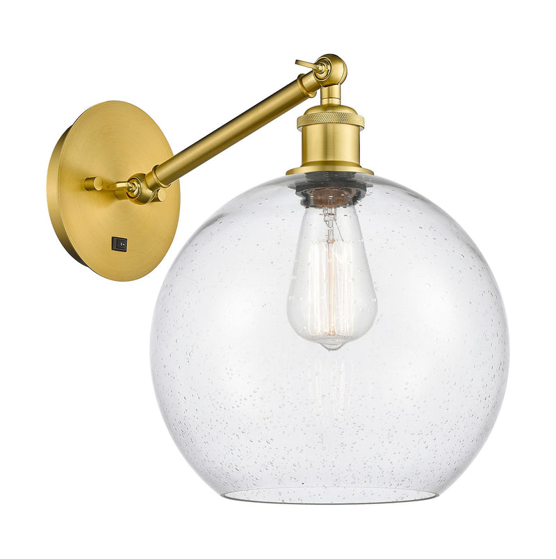 Innovations 317-1W-SG-G124-10 One Light Wall Sconce, Satin Gold