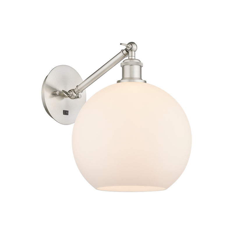 Innovations 317-1W-SN-G121-10 One Light Wall Sconce, Brushed Satin Nickel