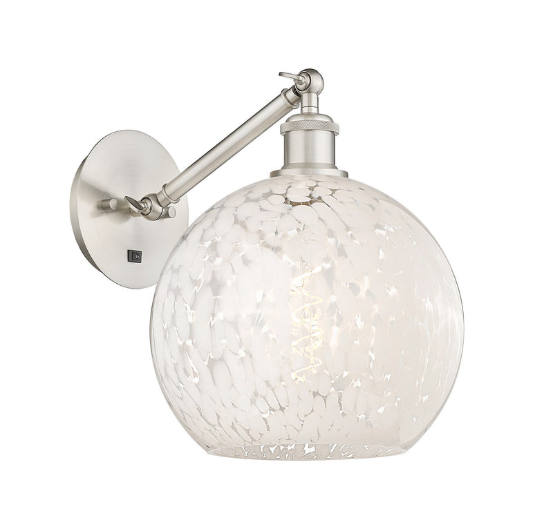 Innovations 317-1W-SN-G1216-10WM One Light Wall Sconce, Brushed Satin Nickel