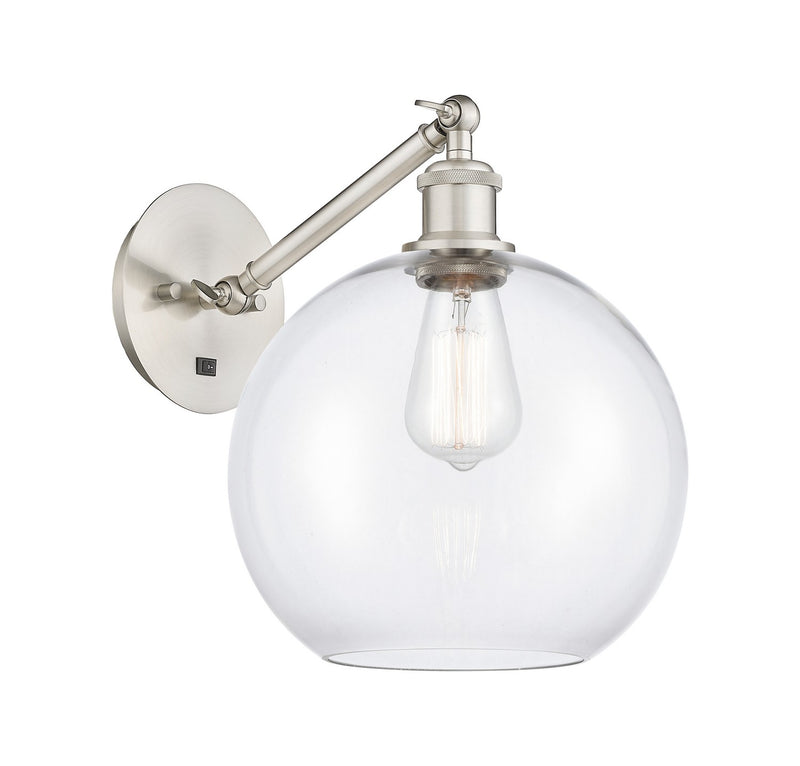 Innovations 317-1W-SN-G122-10 One Light Wall Sconce, Brushed Satin Nickel