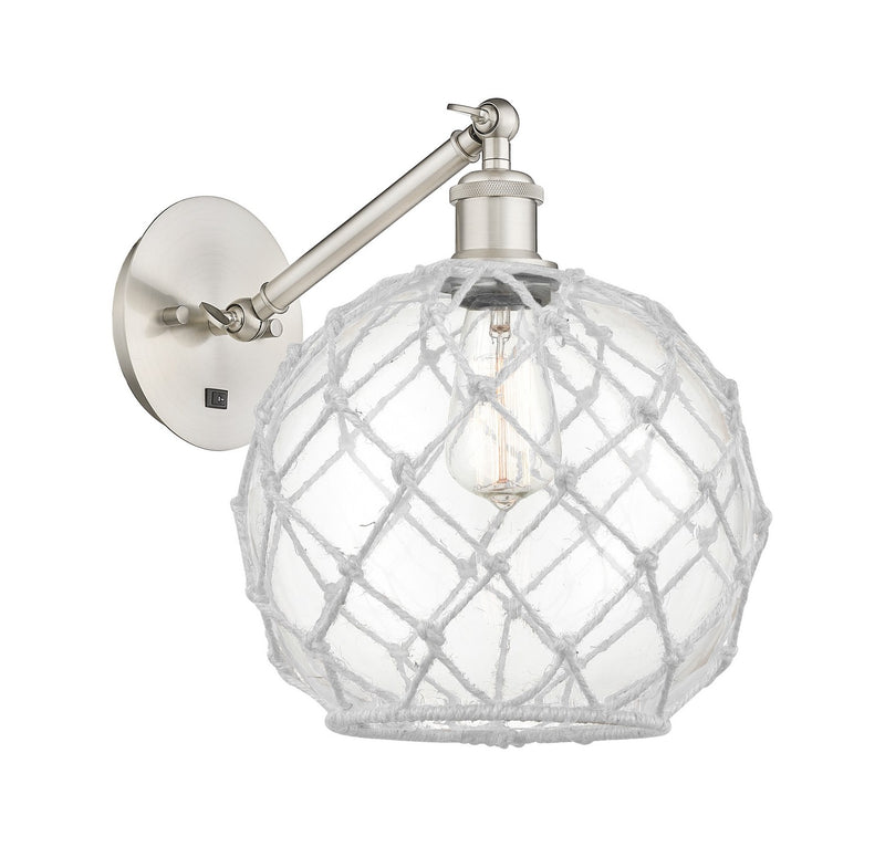 Innovations 317-1W-SN-G122-10RW One Light Wall Sconce, Brushed Satin Nickel