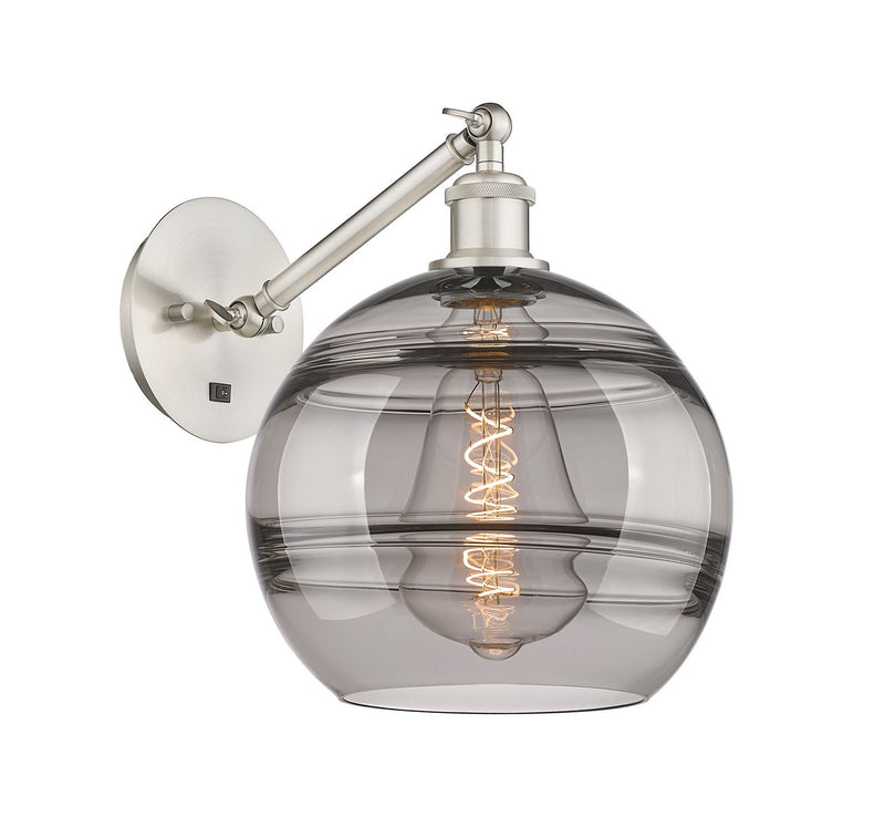 Innovations 317-1W-SN-G556-10SM One Light Wall Sconce, Brushed Satin Nickel