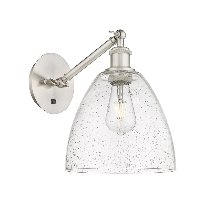 Innovations 317-1W-SN-GBD-94 One Light Wall Sconce, Brushed Satin Nickel