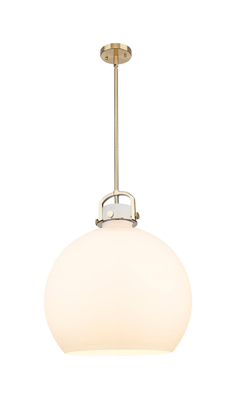 Innovations 410-1SL-CB-G410-18WH One Light Pendant, Champagne Bronze