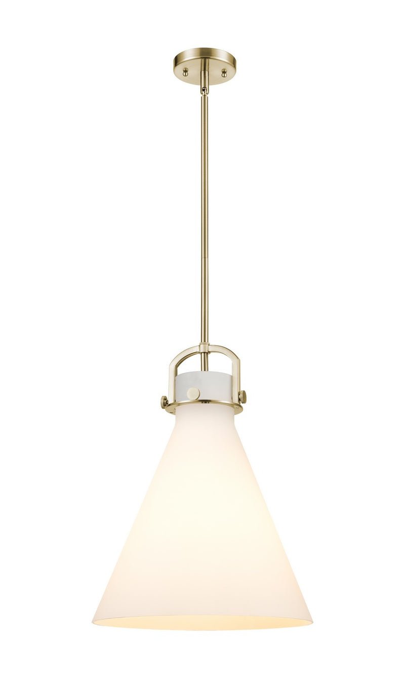 Innovations 410-1SL-CB-G411-14WH One Light Pendant, Champagne Bronze