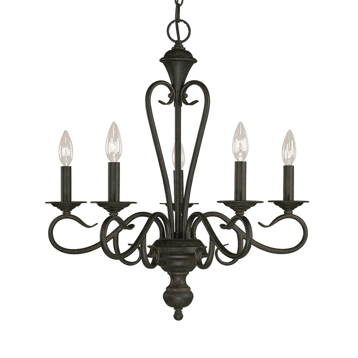 Millennium 515-BG Five Light Chandelier, Burnished Gold