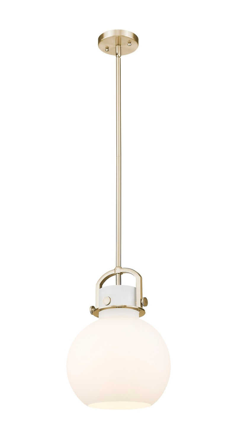 Innovations 410-1SM-CB-G410-10WH One Light Mini Pendant, Champagne Bronze