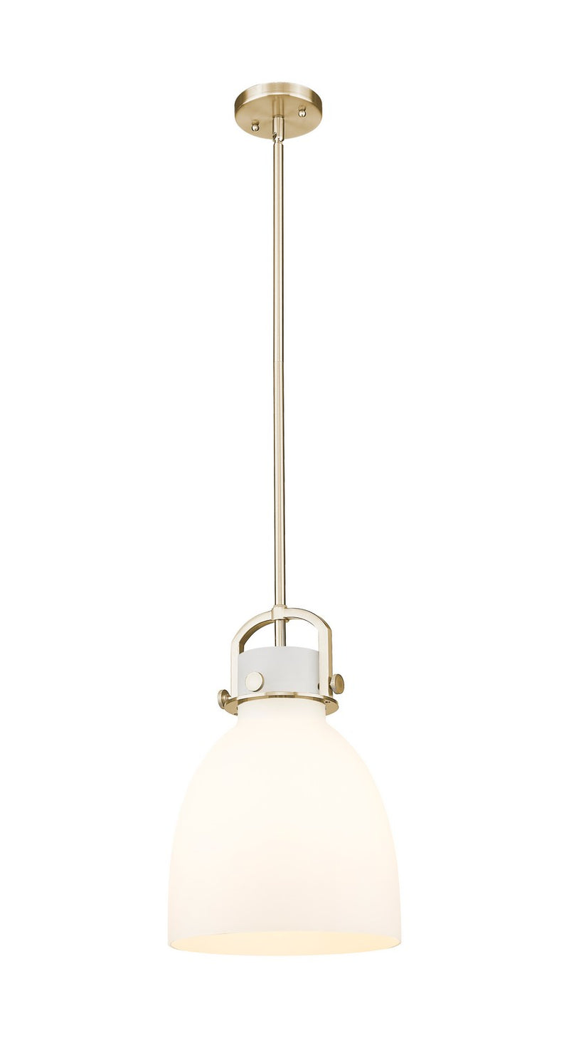 Innovations 410-1SM-CB-G412-10WH One Light Mini Pendant, Champagne Bronze