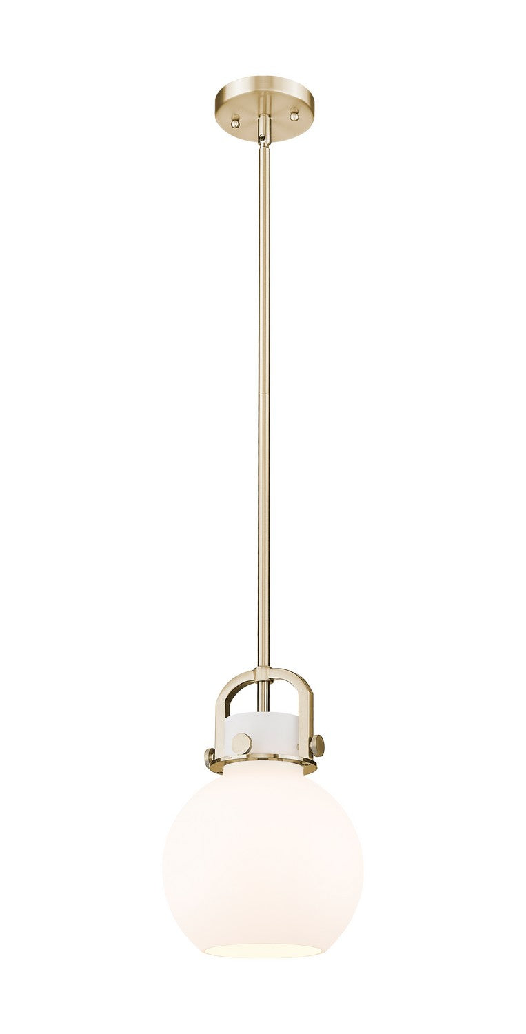Innovations 410-1SS-CB-G410-8WH One Light Mini Pendant, Champagne Bronze