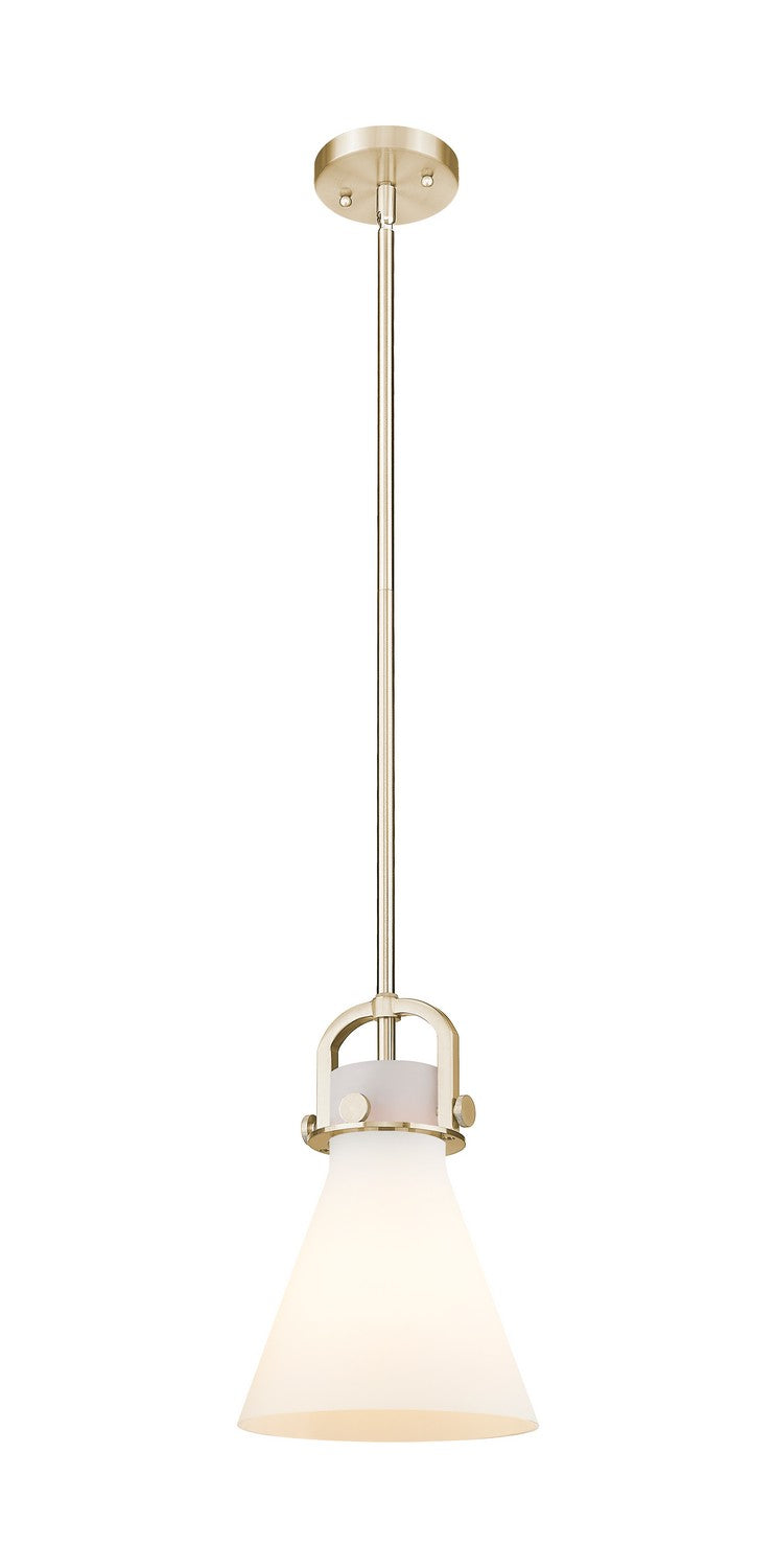 Innovations 410-1SS-CB-G411-8WH One Light Mini Pendant, Champagne Bronze