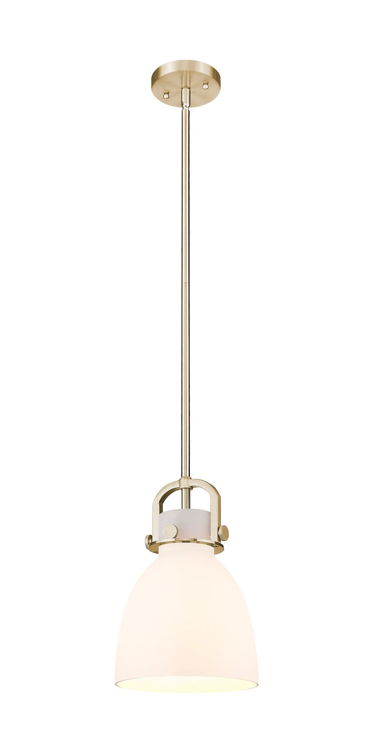 Innovations 410-1SS-CB-G412-8WH One Light Mini Pendant, Champagne Bronze