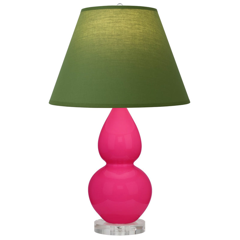 Robert Abbey RZ13G One Light Accent Lamp, Razzle Rose Glazed Ceramic w/Lucite