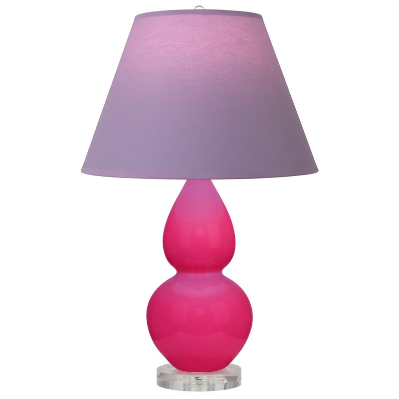Robert Abbey RZ13L One Light Accent Lamp, Razzle Rose Glazed Ceramic w/Lucite