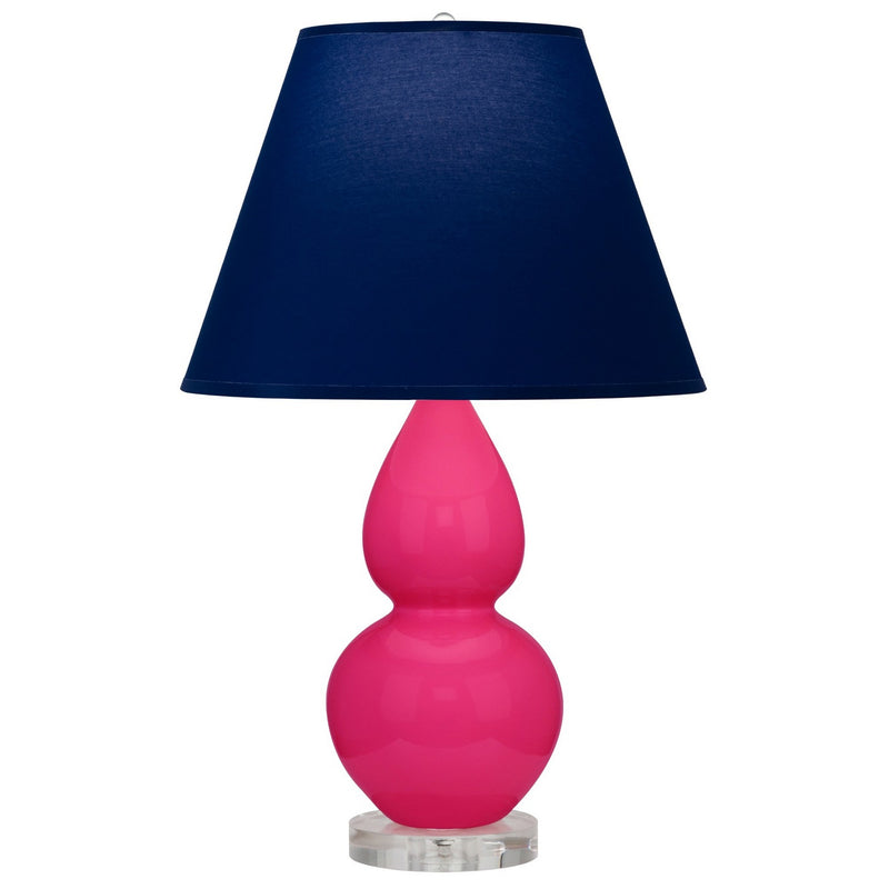 Robert Abbey RZ13N One Light Accent Lamp, Razzle Rose Glazed Ceramic w/Lucite