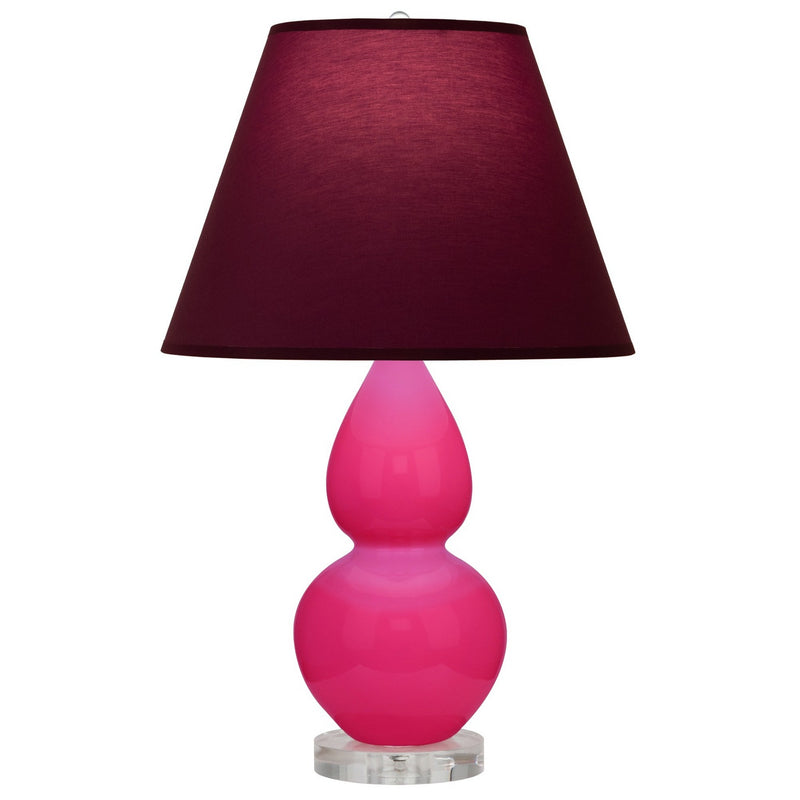 Robert Abbey RZ13P One Light Accent Lamp, Razzle Rose Glazed Ceramic w/Lucite
