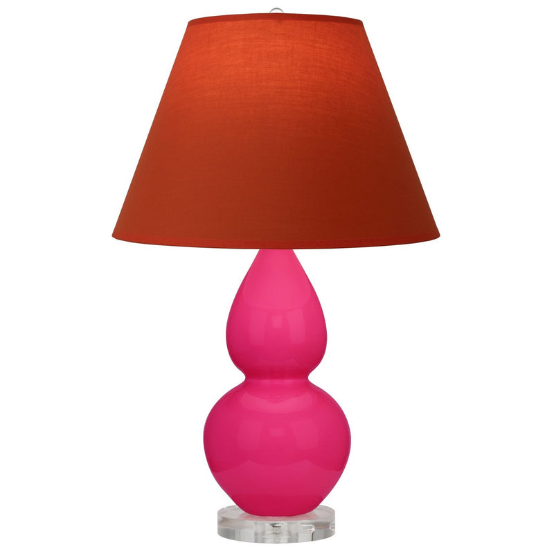 Robert Abbey RZ13T One Light Accent Lamp, Razzle Rose Glazed Ceramic w/Lucite