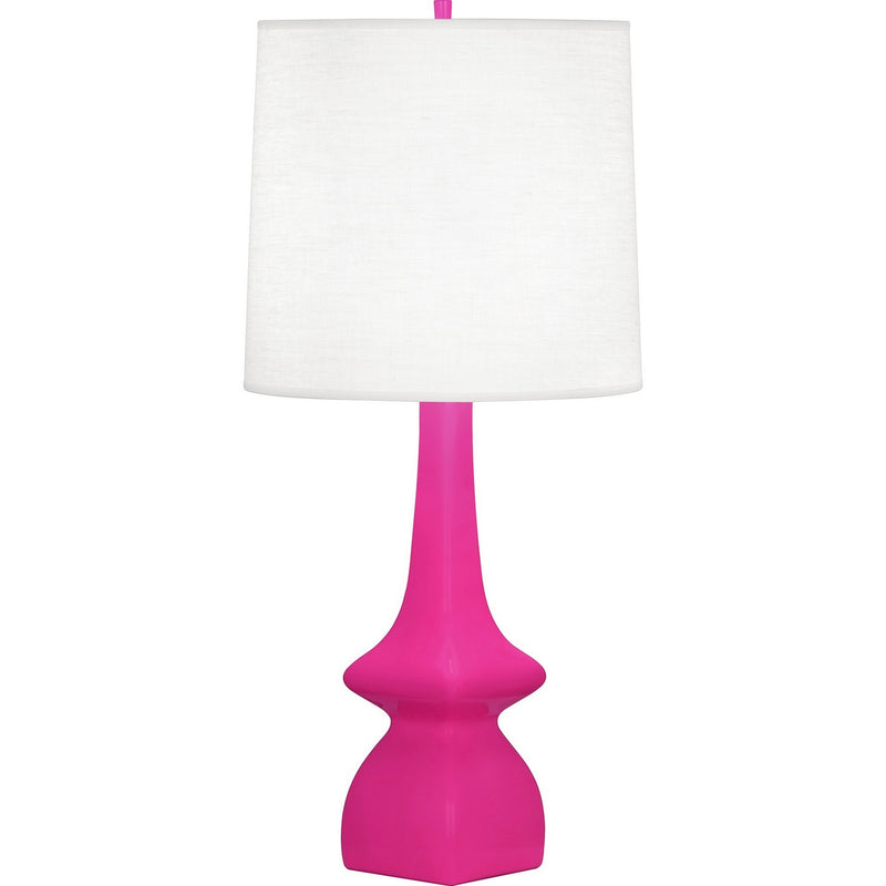 Robert Abbey RZ210 One Light Table Lamp, Razzle Rose Glazed Ceramic